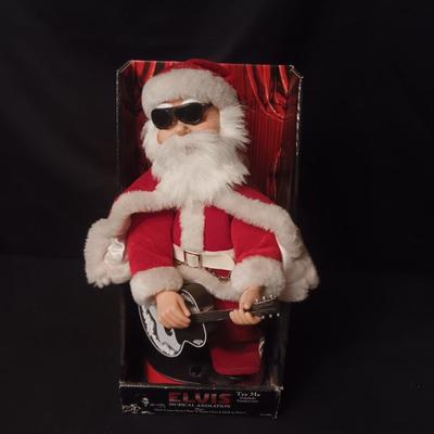 SINGING AND DANCING ELVIS SANTA "HERE COMES SANTA CLAUS