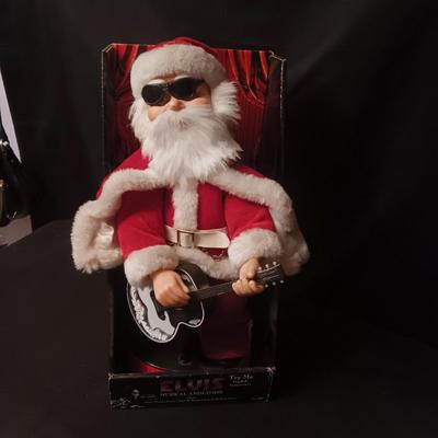 SINGING AND DANCING ELVIS SANTA "HERE COMES SANTA CLAUS