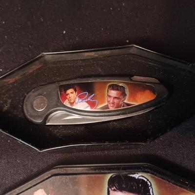 ELVIS FOLDING POCKET KNIFE IN A TIN BOX