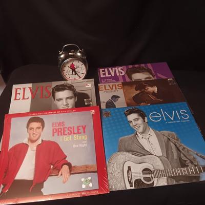 ELVIS ALARM CLOCK AND PAST YEARS CALENDARS
