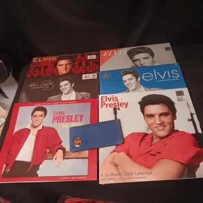 PAST YEARS CALENDARS AND AN ELVIS CHECKBOOK COVER