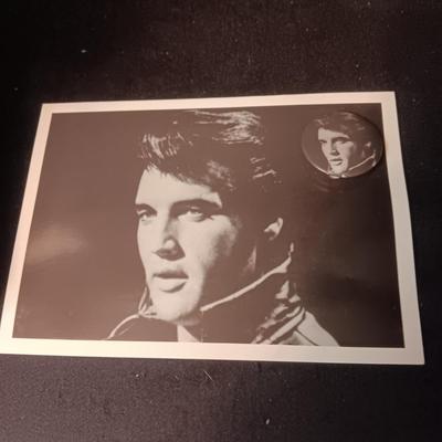 5 ELVIS NOTE CARDS W/PINS AND A SINGING DOG
