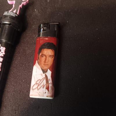 ELVIS TRAVEL CUP, DISPOSABLE LIGHTERS AND A PEN