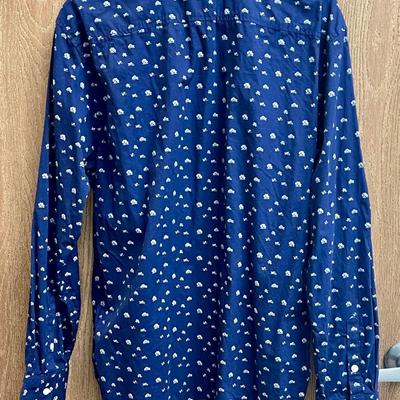 Men's Long Sleeve Wrangler Western Shirt Size Large