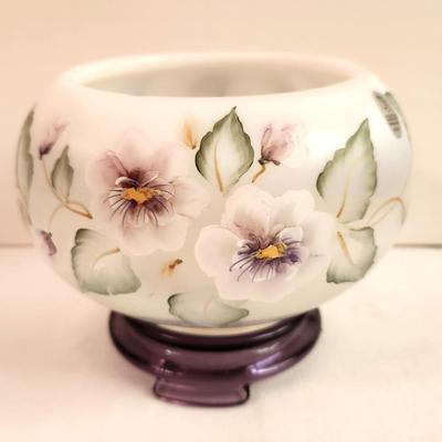 Lot #17 Fenton Art Glass Opalescent Tea Light Candle Bowl