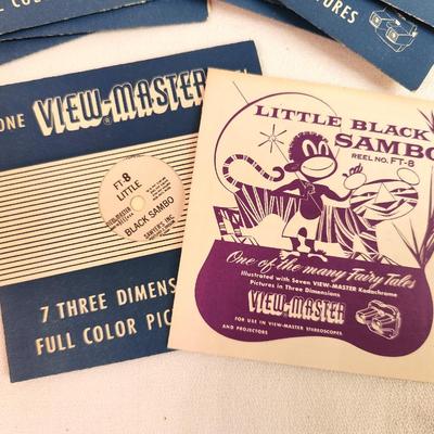 Lot #22 Vintage Bakelite View Master in Box LITTLE BLACK SAMBO - lots of other reels