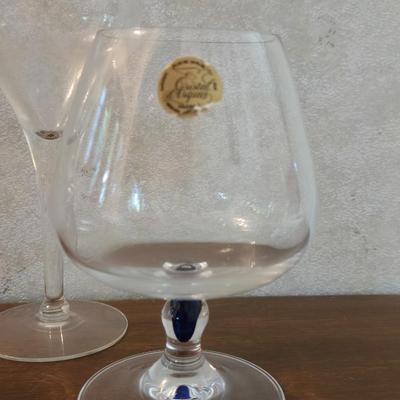 (3) Wine and Brandy Glasses