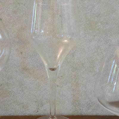 (3) Wine and Brandy Glasses