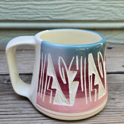 (4) Native American Pottery Mugs