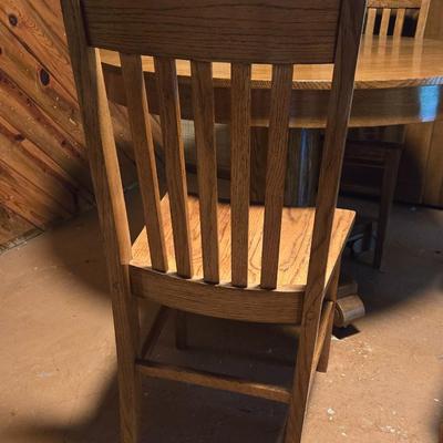 Square Brand Chittenden & Eastman Co. Oak Table and 4 Chairs