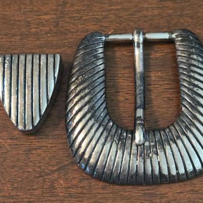 Silverplate Buckle and Belt Tip