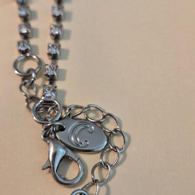 Clear Rhinestone Collar Style Necklace