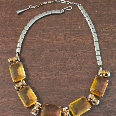 Citrine Colored Stone Necklace