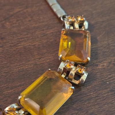 Citrine Colored Stone Necklace