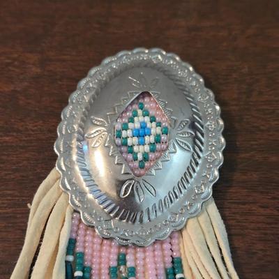 Doe Hide Brooch and Single Earring