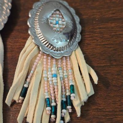 Doe Hide Brooch and Single Earring