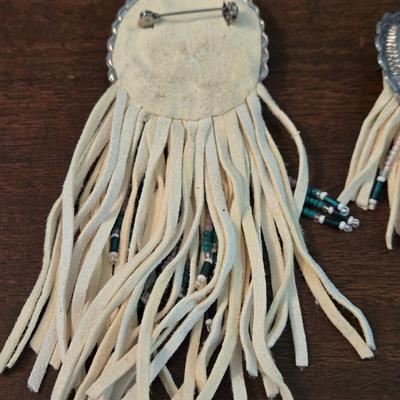 Doe Hide Brooch and Single Earring