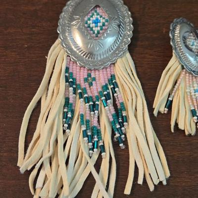 Doe Hide Brooch and Single Earring