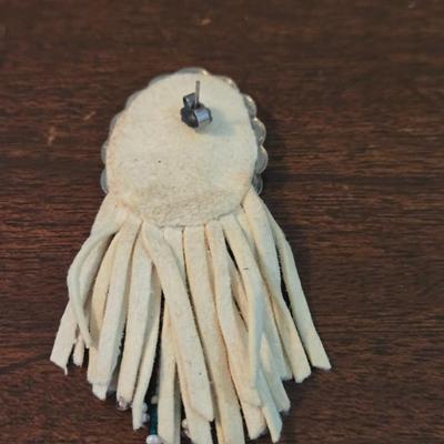 Doe Hide Brooch and Single Earring