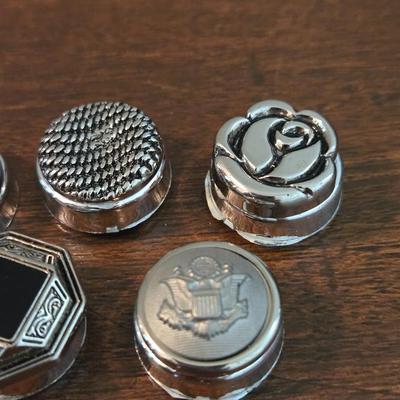 Silver Tone Button Covers