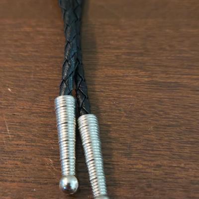(2) Leather and Wood Bolo Ties