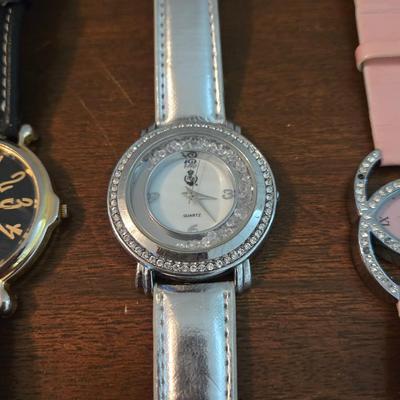 (3) Crystal Adorned Wrist Watch