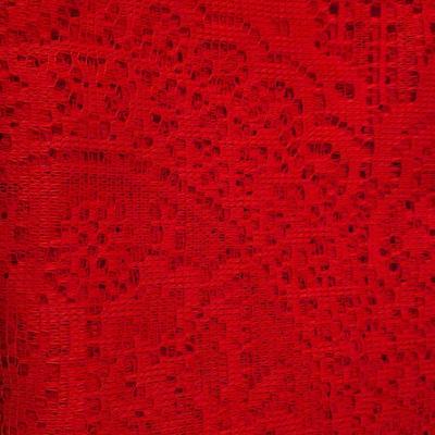 Red Lacy Rectangular Tablecloth