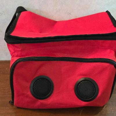 Small Portable Cooler with Speakers