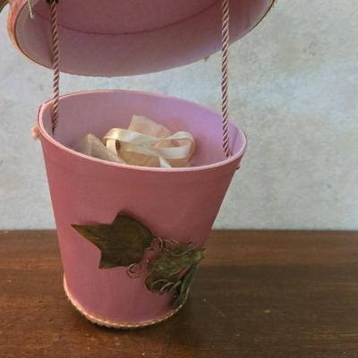 Silk Covered Flowe Pot Box with sachets