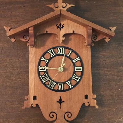 Handcrafted by Robert R. Becker Wood Clock