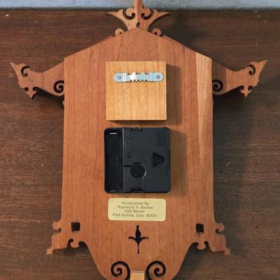 Handcrafted by Robert R. Becker Wood Clock