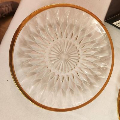 Lot #23 4 Boxes of 4 Diamonte Gold Collection Dessert/Salad Plates