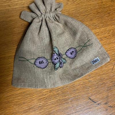 Handmade cinch bag