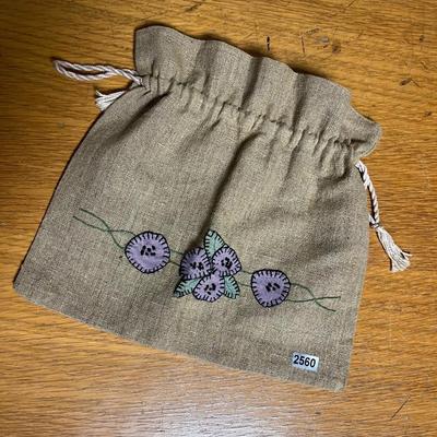 Handmade cinch bag