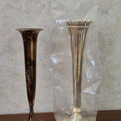(2) Silverplate Vases