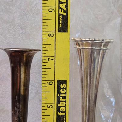 (2) Silverplate Vases