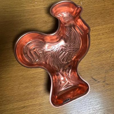 Rooster copper pan