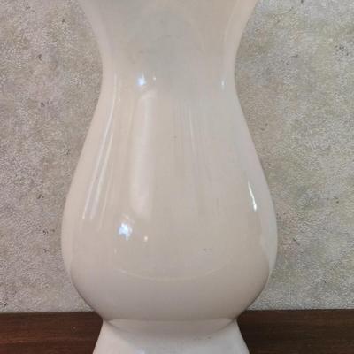 Painted White Glass Vase