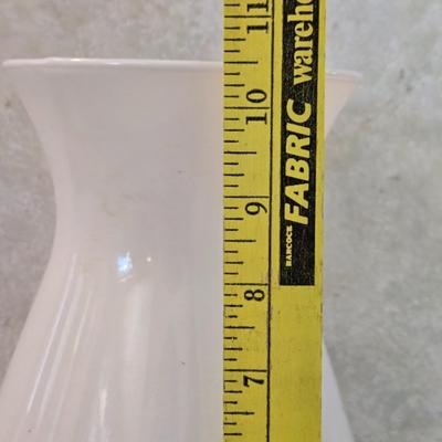 Painted White Glass Vase