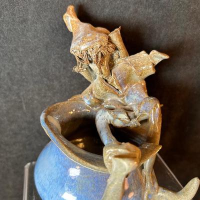 Lot 12. Three Blue Pottery Pieces