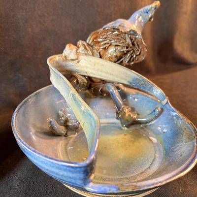 Lot 12. Three Blue Pottery Pieces