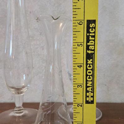 (3) Glass Vases- including a Cut Glass Vase