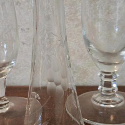 (3) Glass Vases- including a Cut Glass Vase