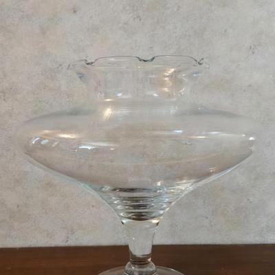 Beautiful Vintage Handblown Fluted Vase