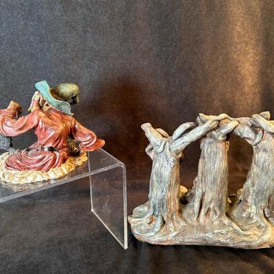 Lot 13. Pair of Halloween-themed figurines
