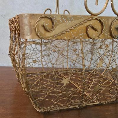 Gold Tone Metal Basket