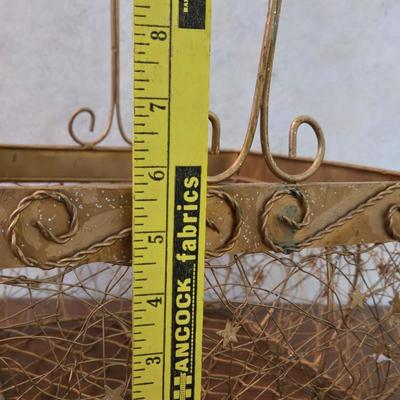 Gold Tone Metal Basket