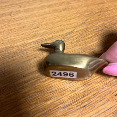 Small brass duck