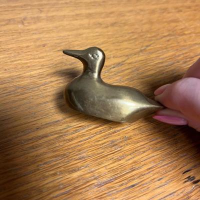 Small brass duck