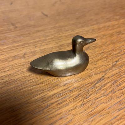 Small brass duck